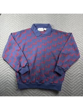 Vintage geometric knit sweater womens medium
